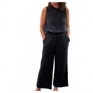 NEW DYLAN women's gauze wide leg pants in soft black
